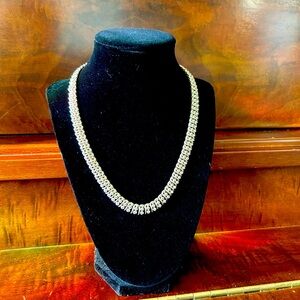 Diamond necklace in vermeil